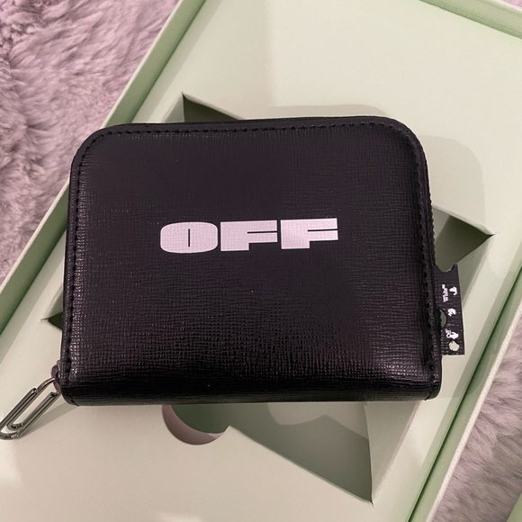 Off-White Logo Print Zip-Around Unisex Wallet - Picture 8 of 13